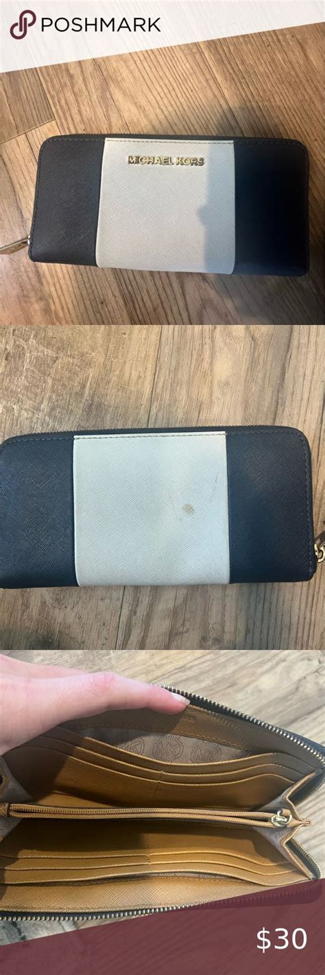 michael kors navy nylon wallet